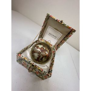 Santa on Silk Krebs ornament 1990